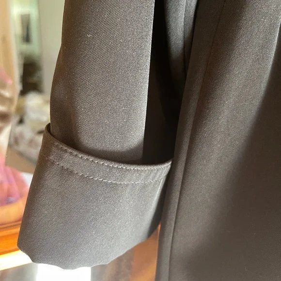 GALLERY BRAND BLACK ALL WEATHER DETACHABLE HOODED LONG COAT - Picture 3 of 9